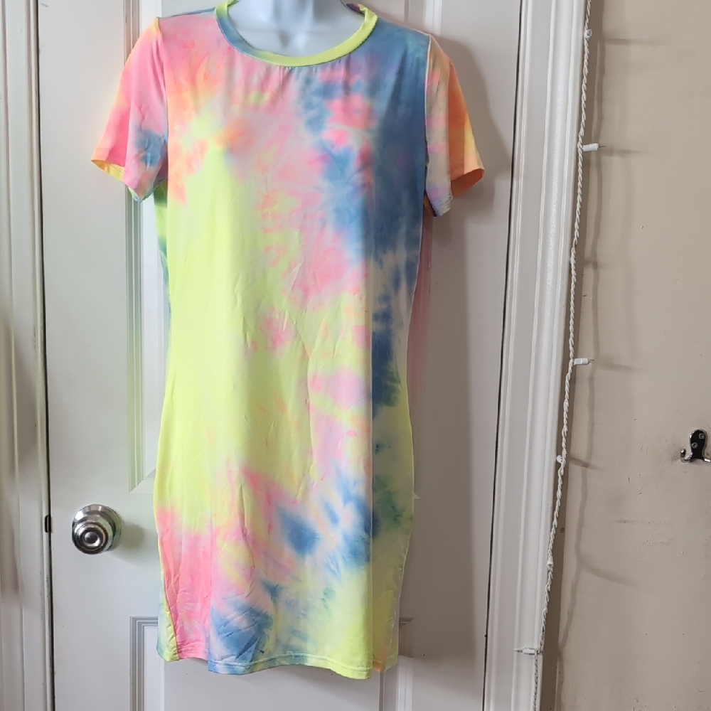 Multicolor Tie-Dye Women's Dress